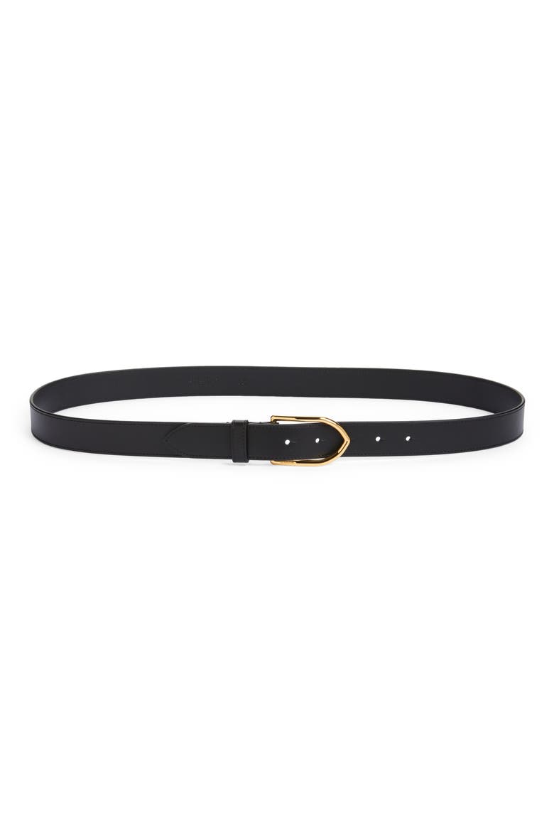La Ceinture Bambino Leather Belt, Main, color, BLACK