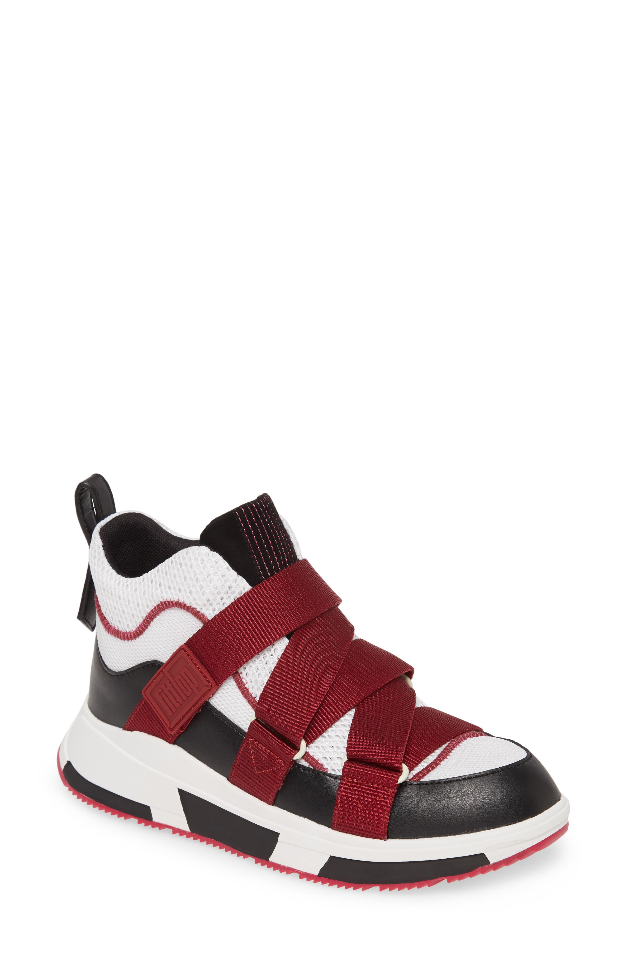 Andrea Z-Strap Sneaker, Main, color, FUCHSIA/ CREAM/ BLACK