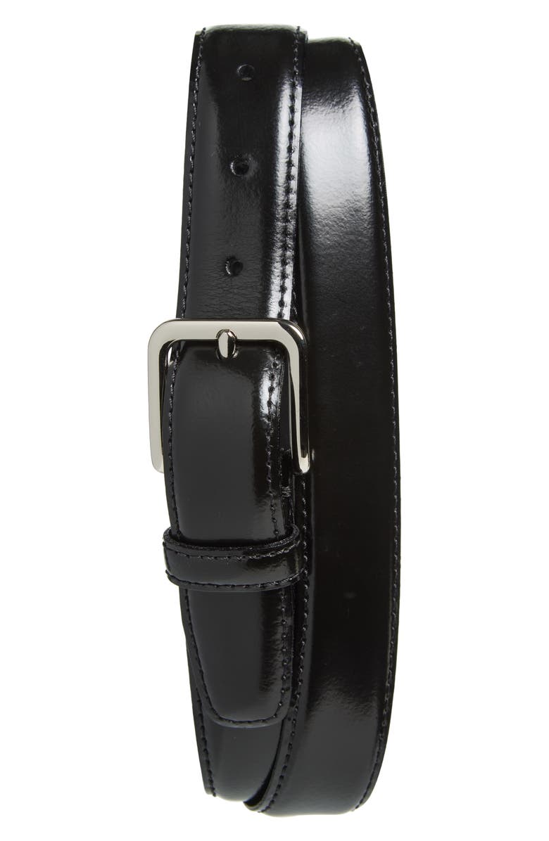 Vince Spazzolato Leather Belt, Main, color, Black