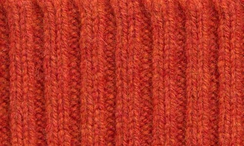 Drake's Lambswool Beanie In Red