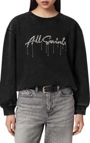 AllSaints Chains Pippa Embellished Sweatshirt