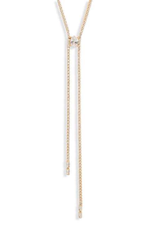 Cubic Zirconia Knotted Y Necklace