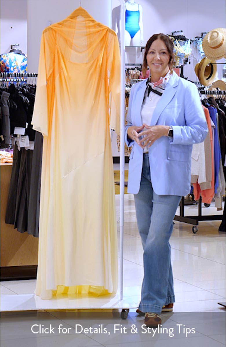 Devlyn Ombré Long Sleeve Gown, sales video thumbnail