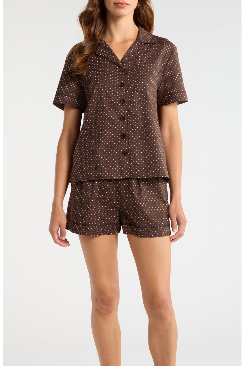 Blair Stretch Organic Cotton Short Pajamas, Main, color, PIN DOT