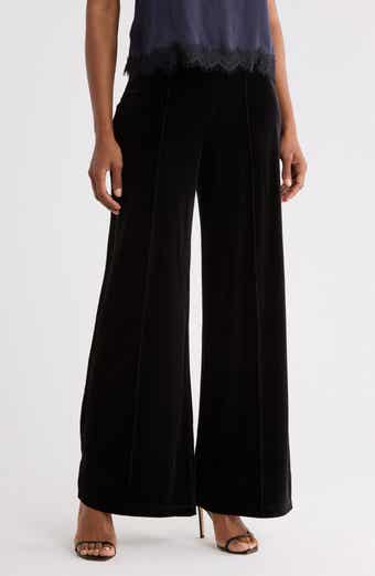 Velvet Wide Leg Trousers