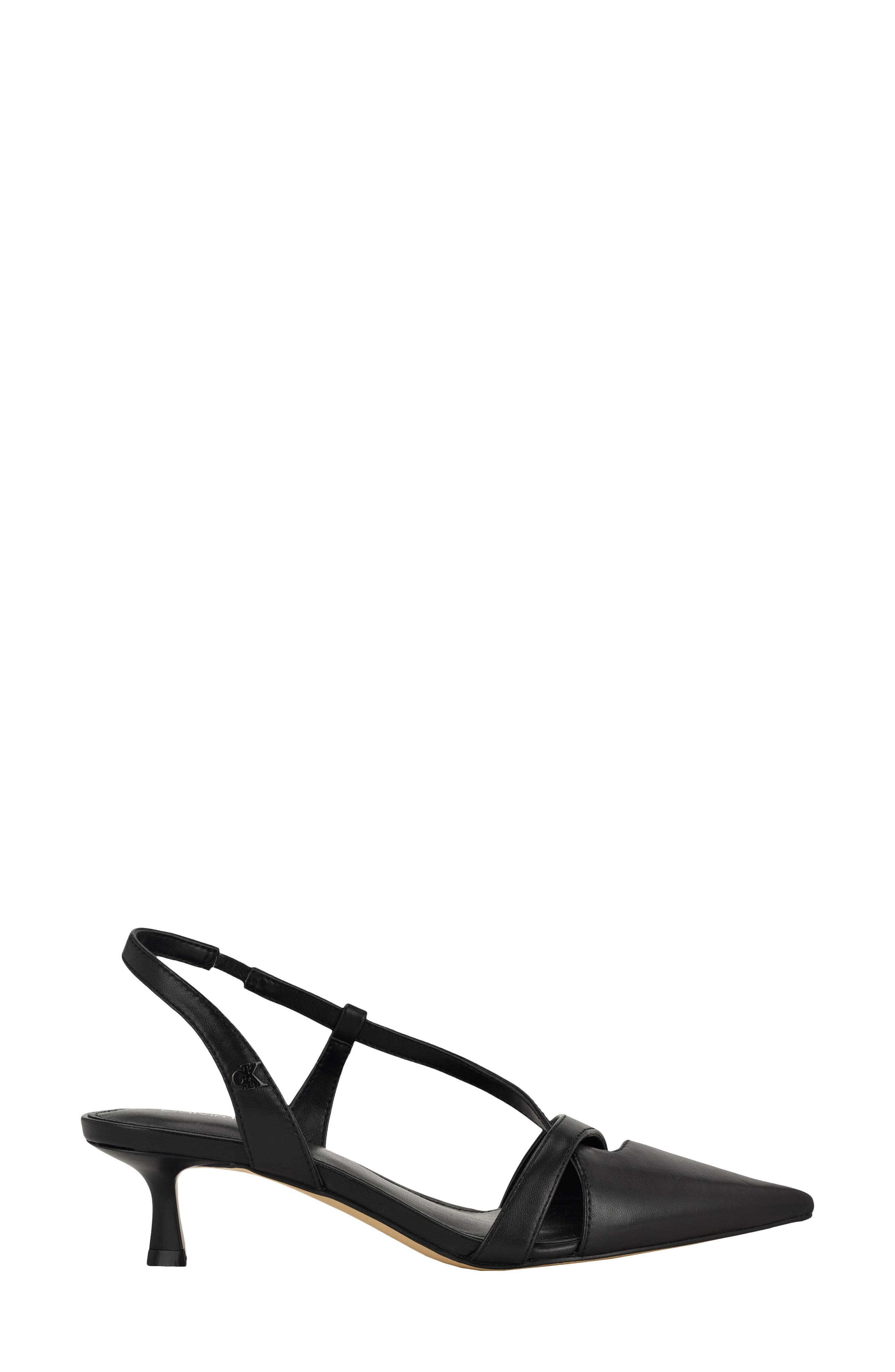Calvin Klein Arlanna Slingback Pointed Toe Kitten Heel Pump, Alternate, color, 