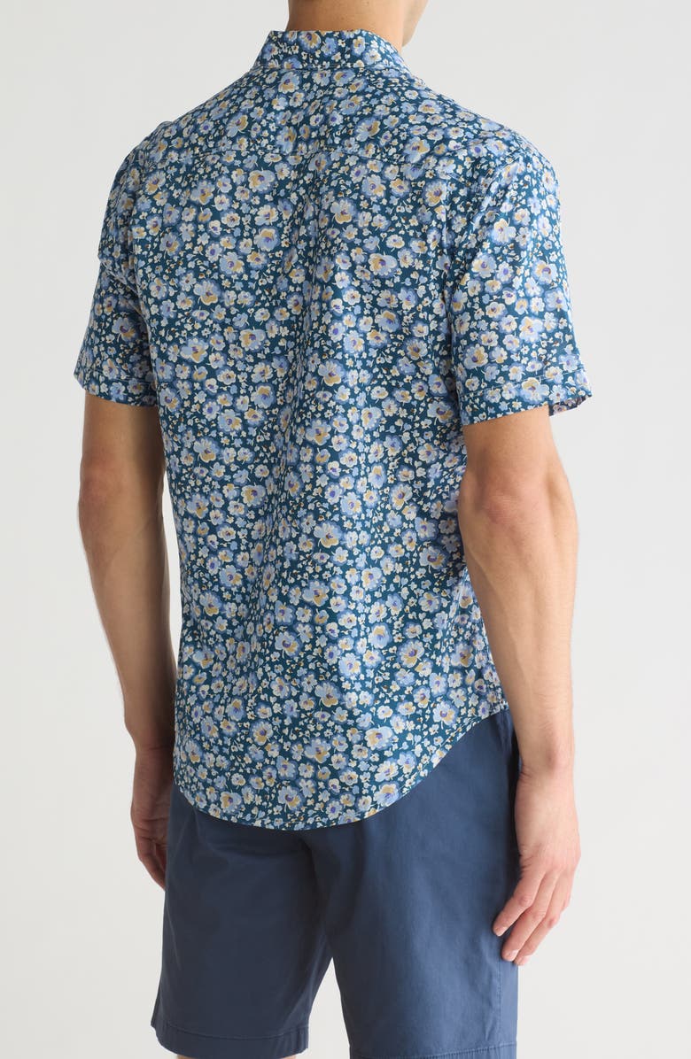 SOFT CLOTH Magellan Trim Fit Short Sleeve Button-Up Shirt, Alternate, color,