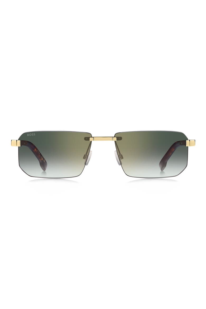 57mmm Sunglasses, Main, color, GOLD/ GREEN