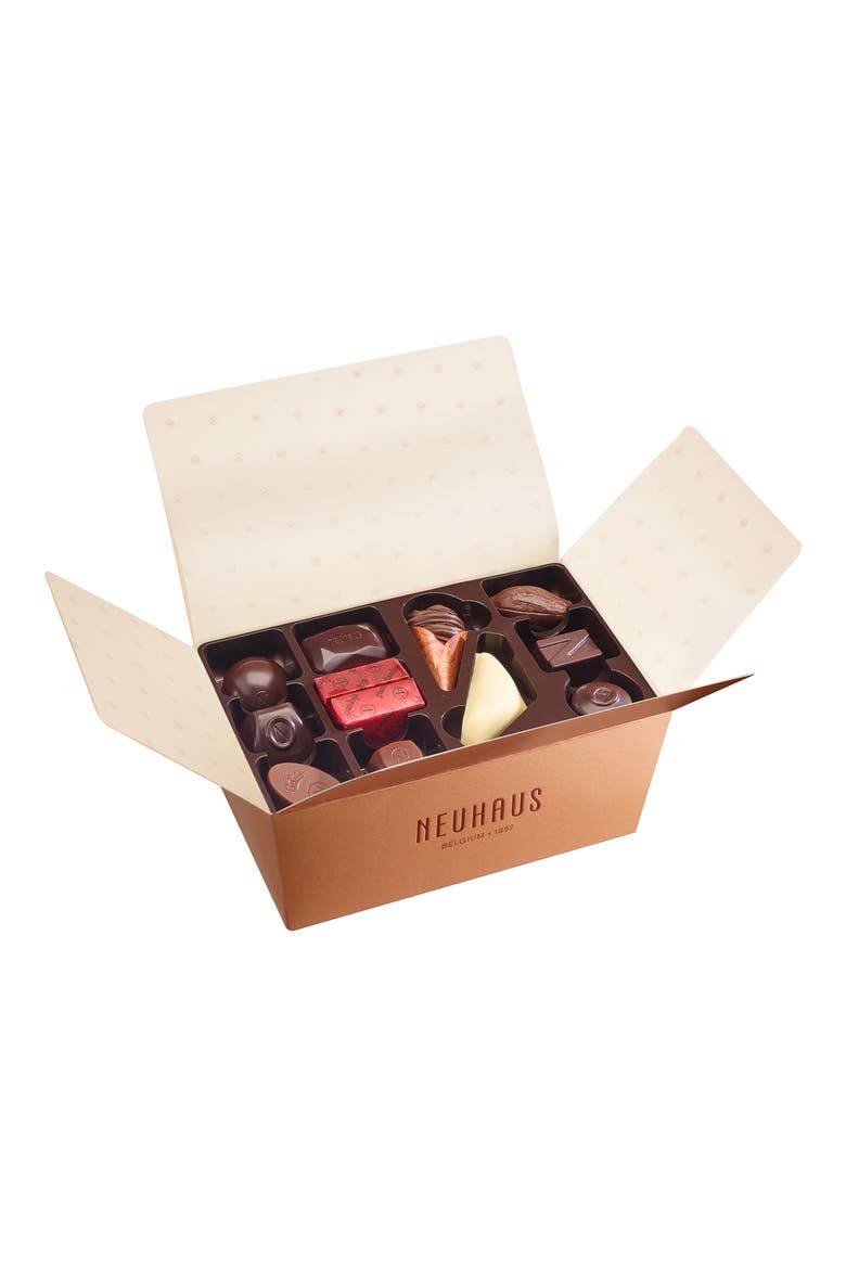 Classic Pralines 38-Piece Milk, Dark & White Chocolate Gift Box, Alternate, color, BROWN