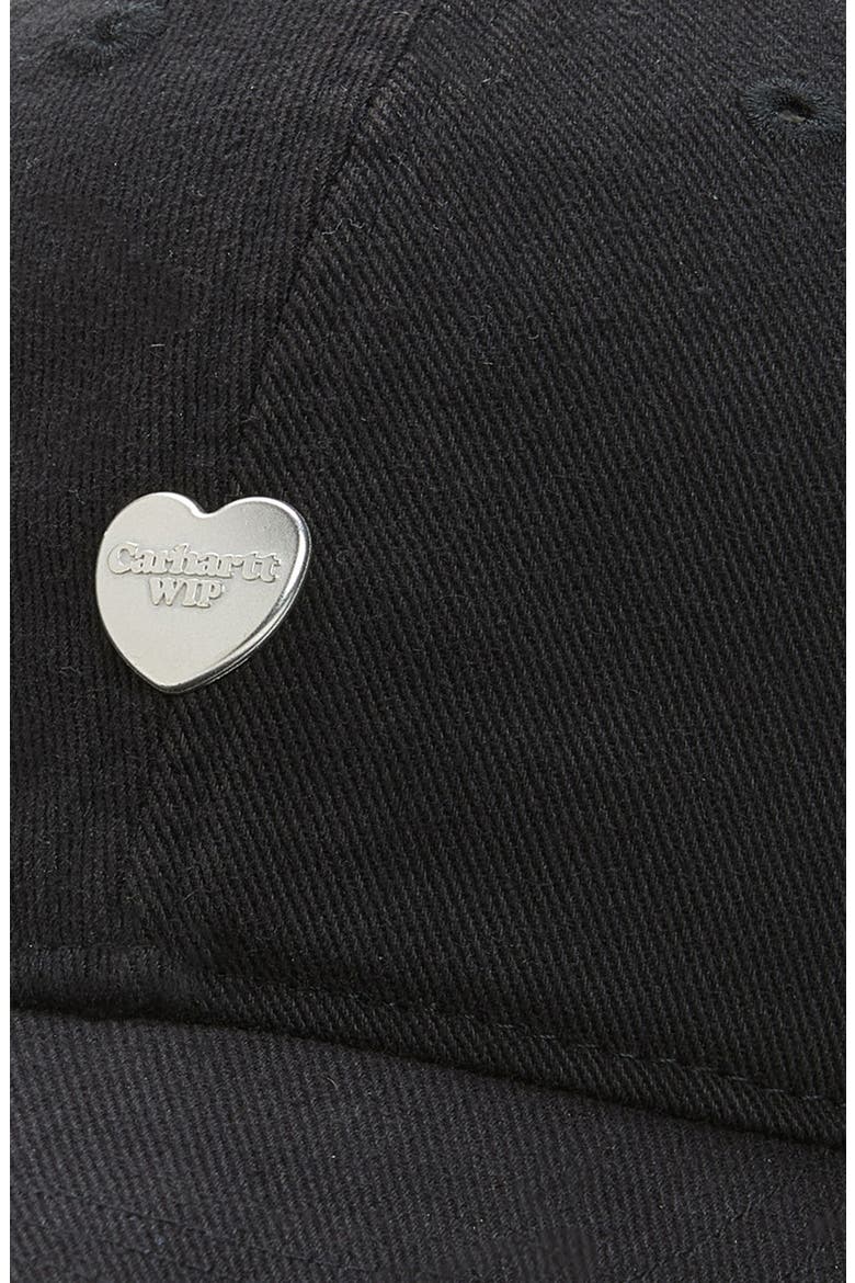 Heart Ball Cap, Alternate, color, BLACK / SILVER