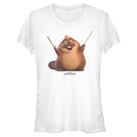 Junior's Hoppers King George Happy Sticks Pose  Graphic T-Shirt