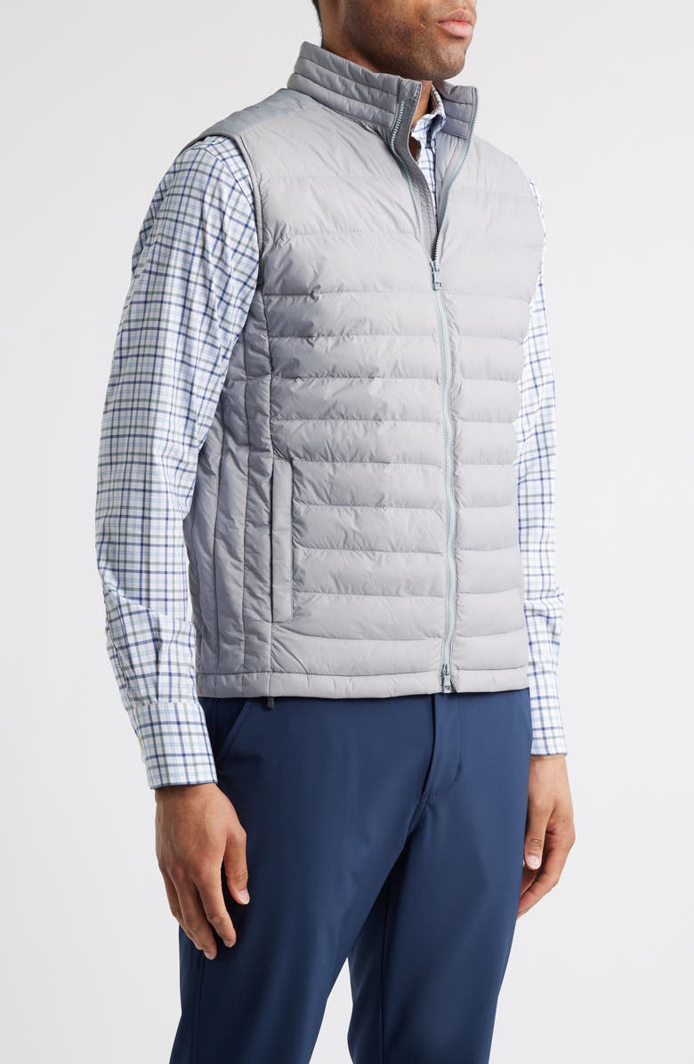 Peter Millar All Course Quilted Puffer Vest, Alternate, color, Gale Grey