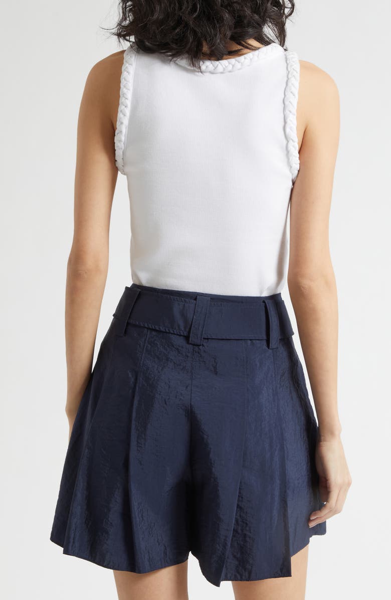 Cinq à Sept Braid Accent Tank, Alternate, color, White/ White