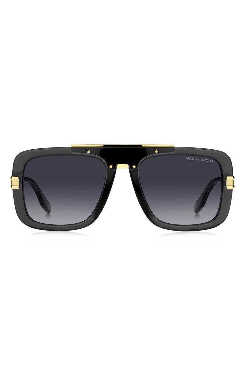 Marc Jacobs 55mm Gradient Shield Sunglasses, Main, color, Grey
