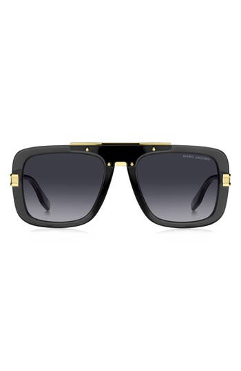 Marc Jacobs 55mm Gradient Shield Sunglasses In Blue