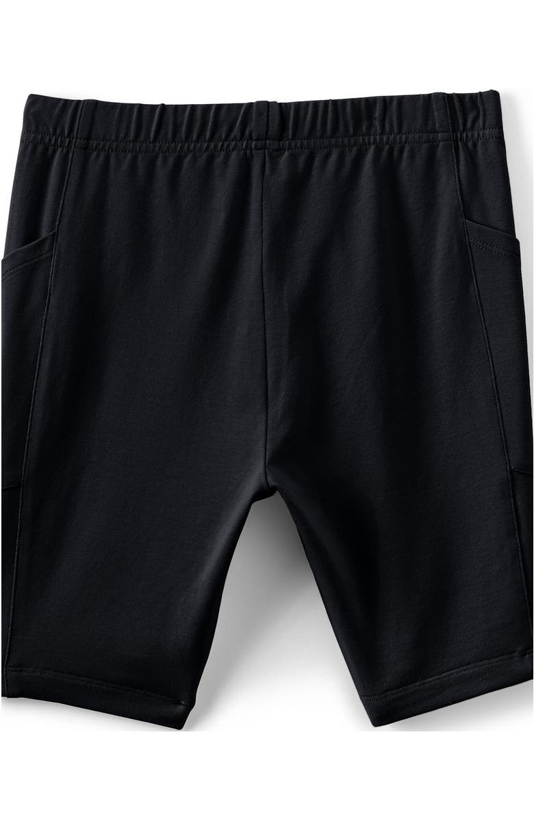 Lands' End Girls Tough Cotton Bike Shorts, Alternate, color, Black