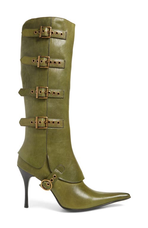 JEFFREY CAMPBELL JEFFREY CAMPBELL CORSETED POINTED TOE BOOT