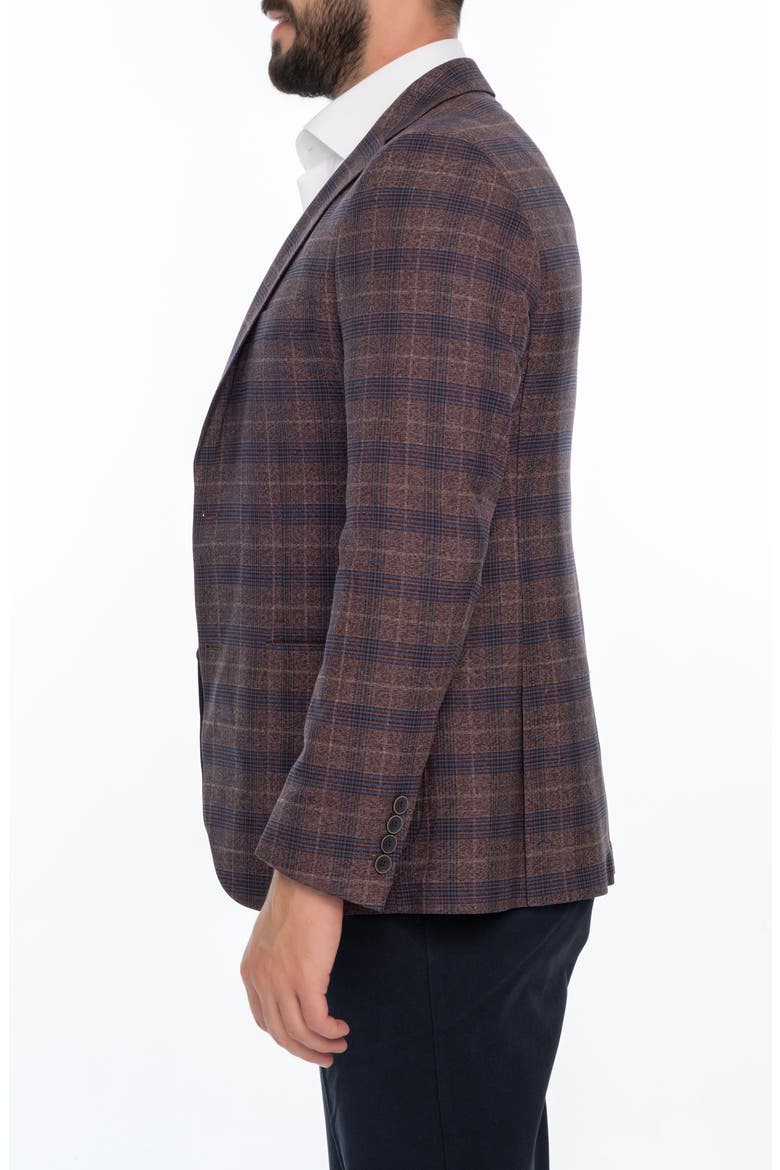 Plaid Sport Coat, Alternate, color, BURGUNDY