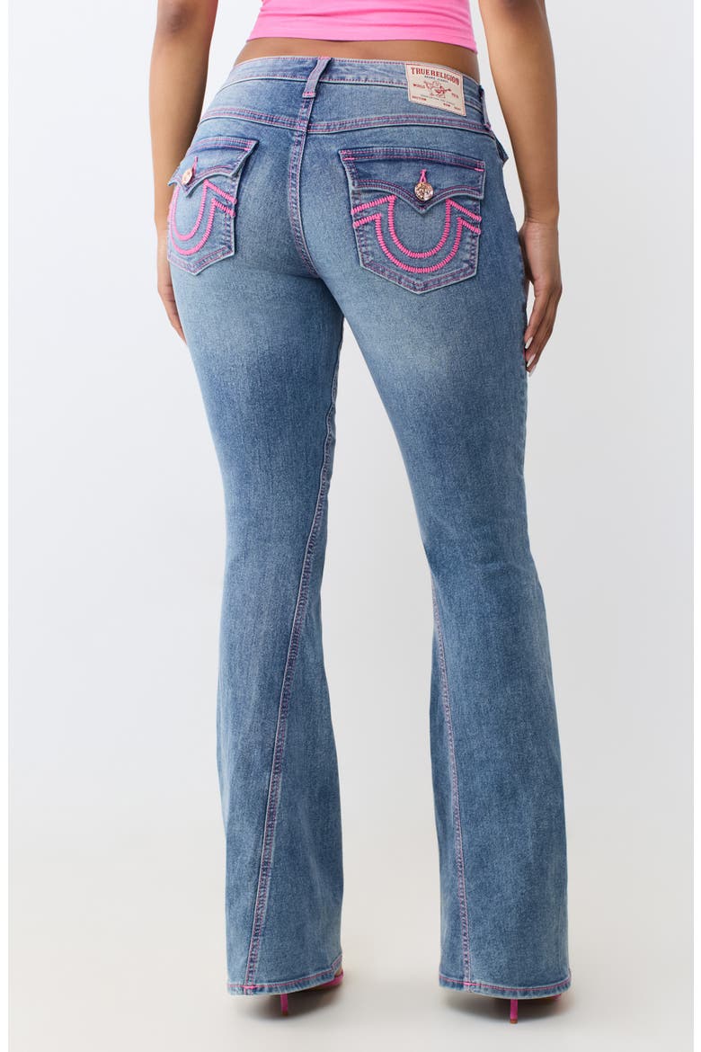 Joey Ladder Flap Flare Jeans, Alternate, color, MEDIUM BLUE QUARTZ WASH