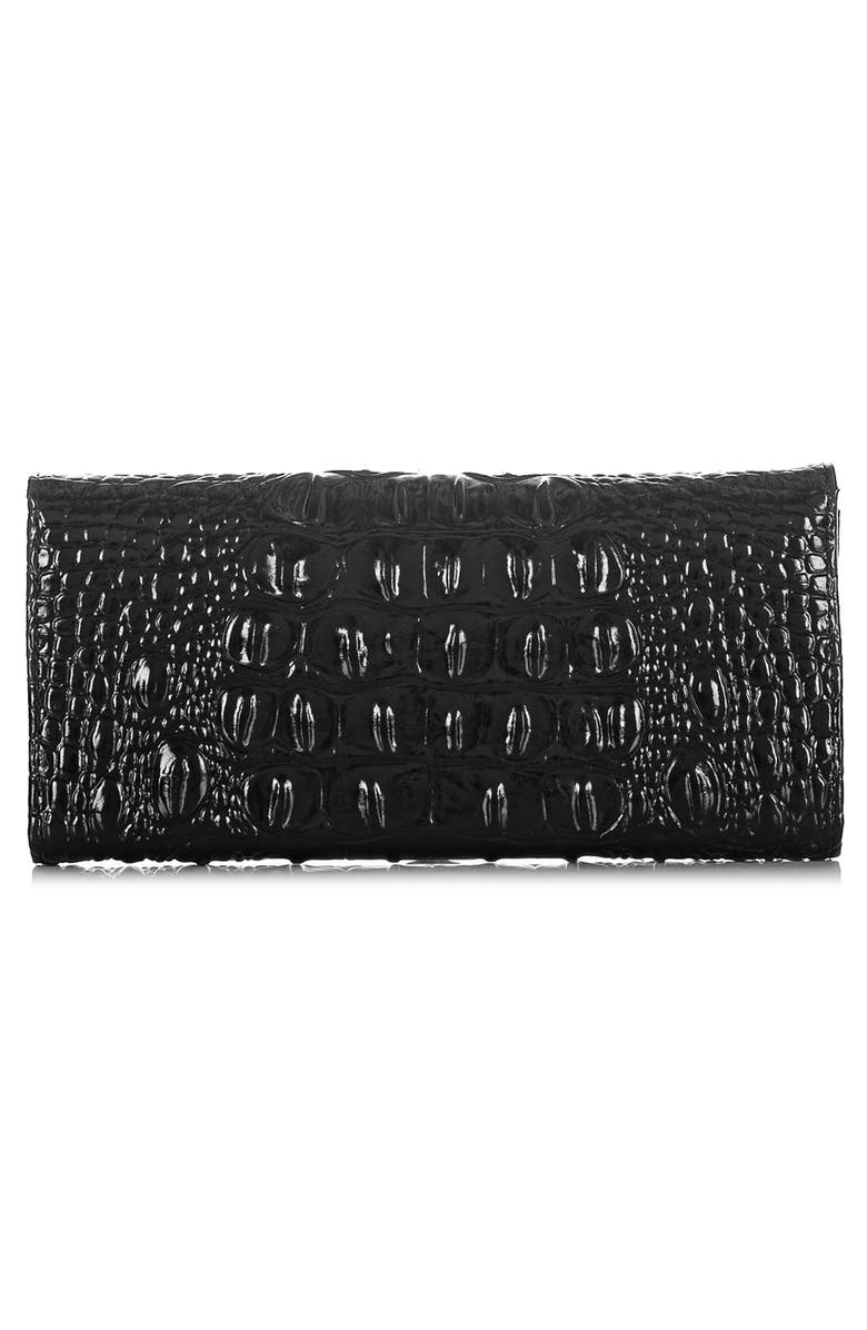 Brahmin Veronica Melbourne Croc Embossed Leather Envelope Wallet, Alternate, color,