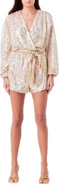 Endless Rose Long Sleeve Sequin Romper