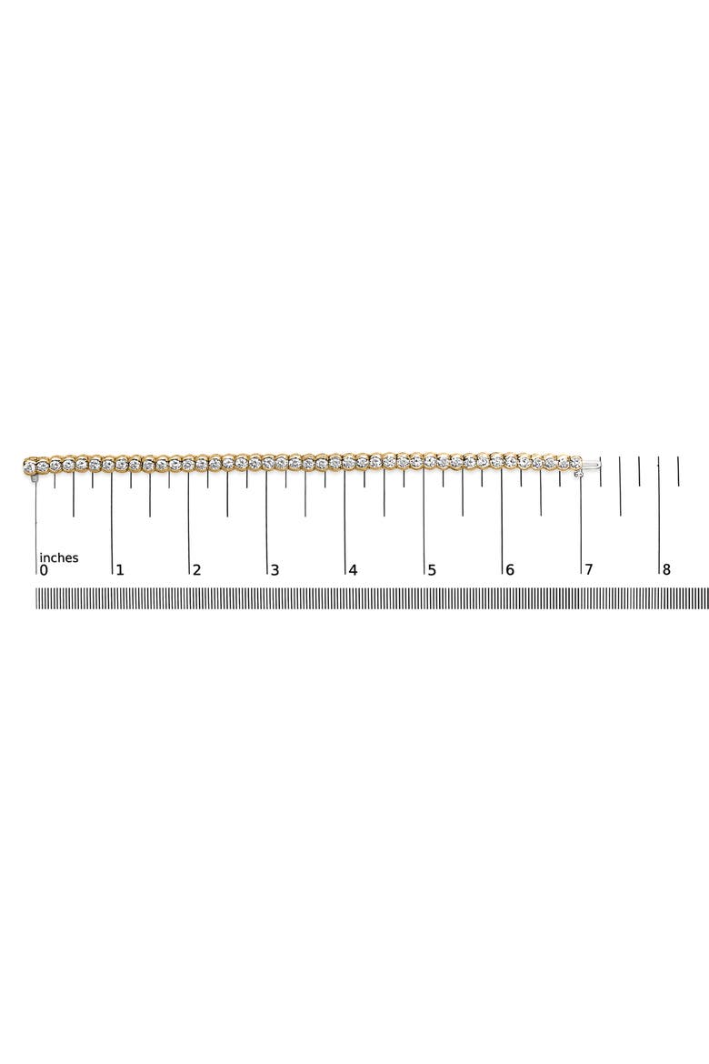 14K Yellow Gold 8.00 Cttw Half Bezel Set Diamond Tennis Bracelet, Alternate, color, Yellow Gold