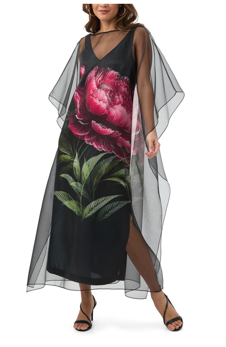 Trina Turk Salon 2 Printed Organza Overlay Dress, Main, color, Multi