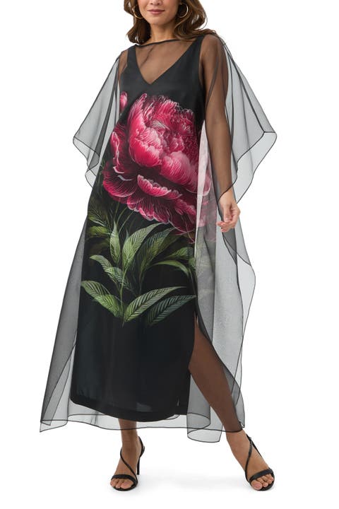 Salon 2 Printed Organza Overlay Dress