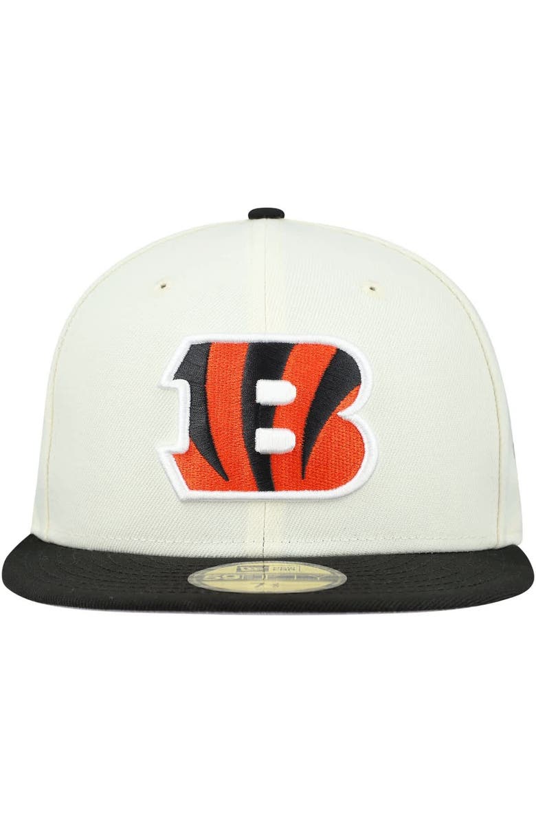 New Era Men's New Era Cream/Black Cincinnati Bengals Main 59FIFTY Fitted Hat, Alternate, color, Cream