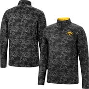 COLOSSEUM Men's Colosseum Black Iowa Hawkeyes Tivo Quarter-Zip Jacket