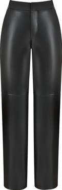 HOUSE OF CB Omaira Faux Leather Wide Leg Trousers