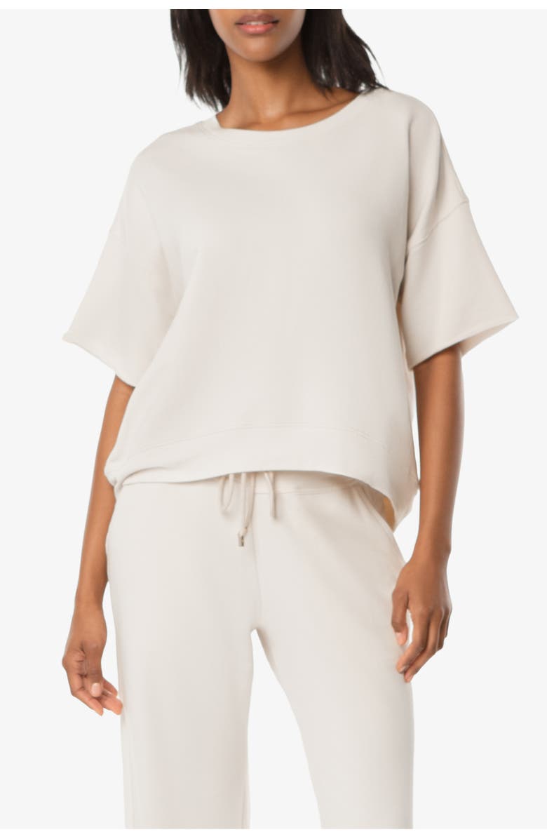 HELEN JON Short Sleeve Pullover, Main, color, Stone