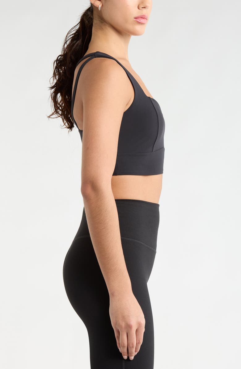 Zella Studio Luxe Sports Bra, Alternate, color, Black