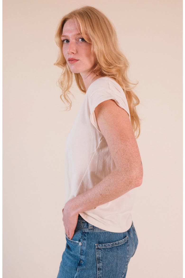 Jane Cuffed Hemp Tee, Alternate, color, Natural