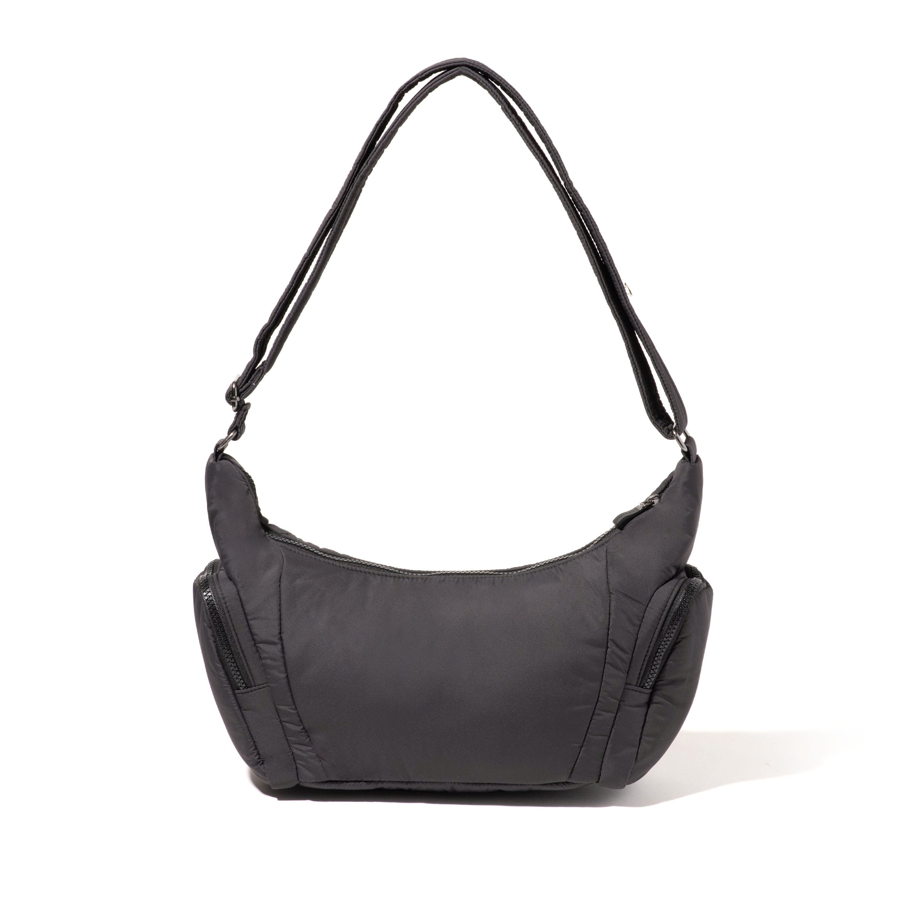 BAGGALLINI Banana Sling Crossbody Shoulder Bag, Alternate, color, Black Puff