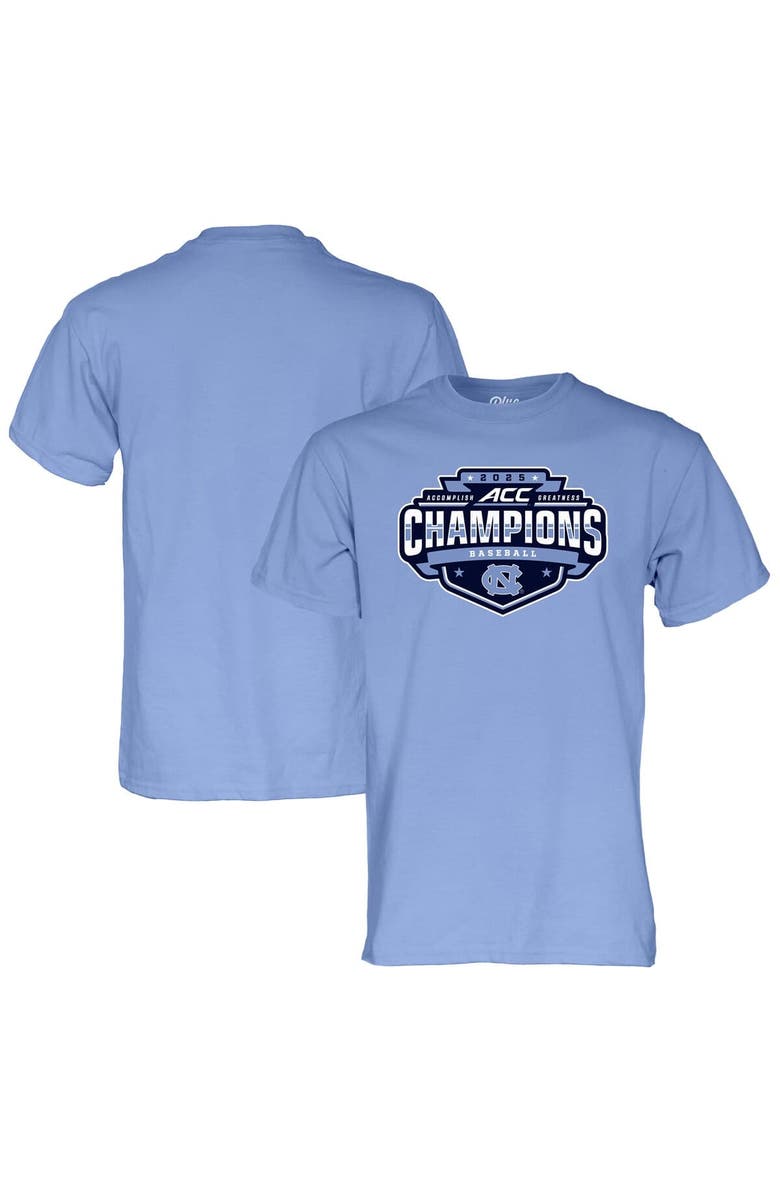 BLUE 84 Unisex Blue 84 Carolina Blue North Carolina Tar Heels 2025 ACC Baseball Conference Tournament Champions T-Shirt, Main, color, 