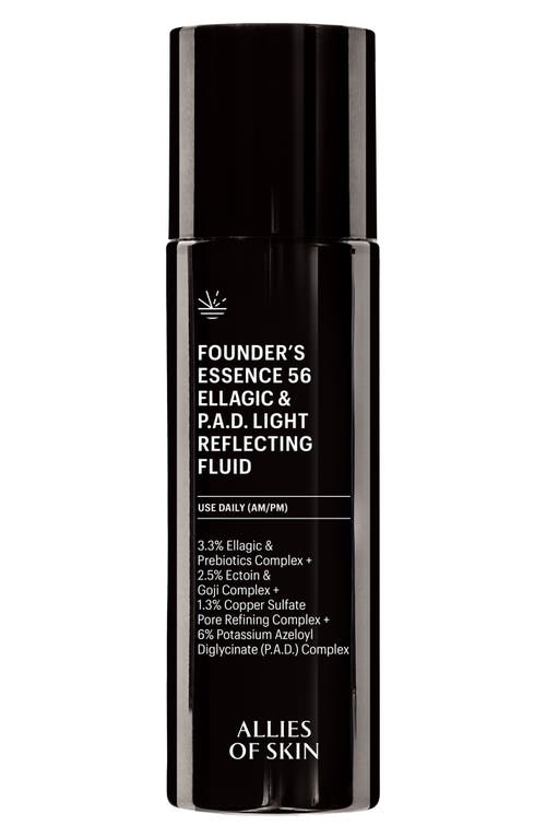 Allies Of Skin Founder's Essence 56 Ellagic & P.a.d. Light Reflecting Fluid In Transparent