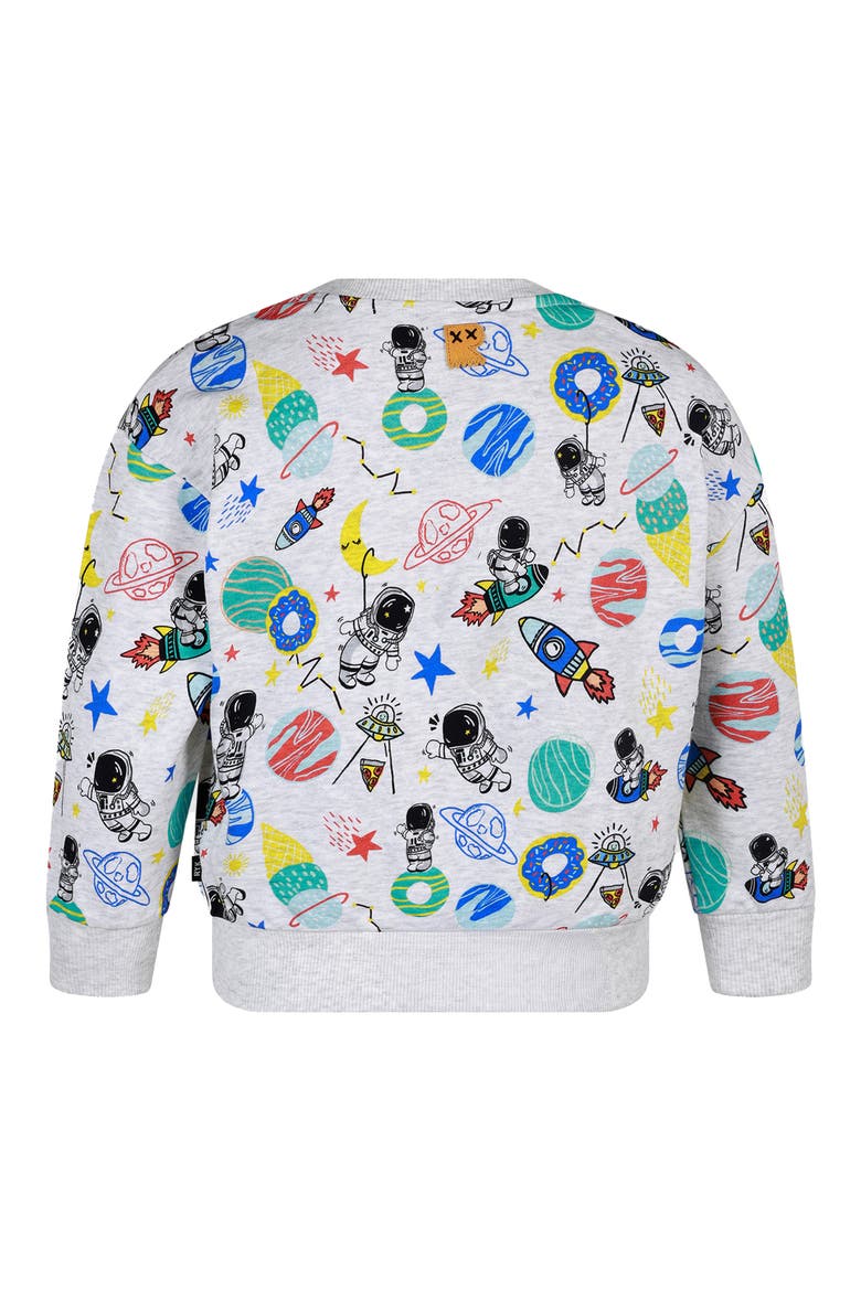 Kids' Crewneck French Terry Sweatshirt, Alternate, color, ROCKET GREY