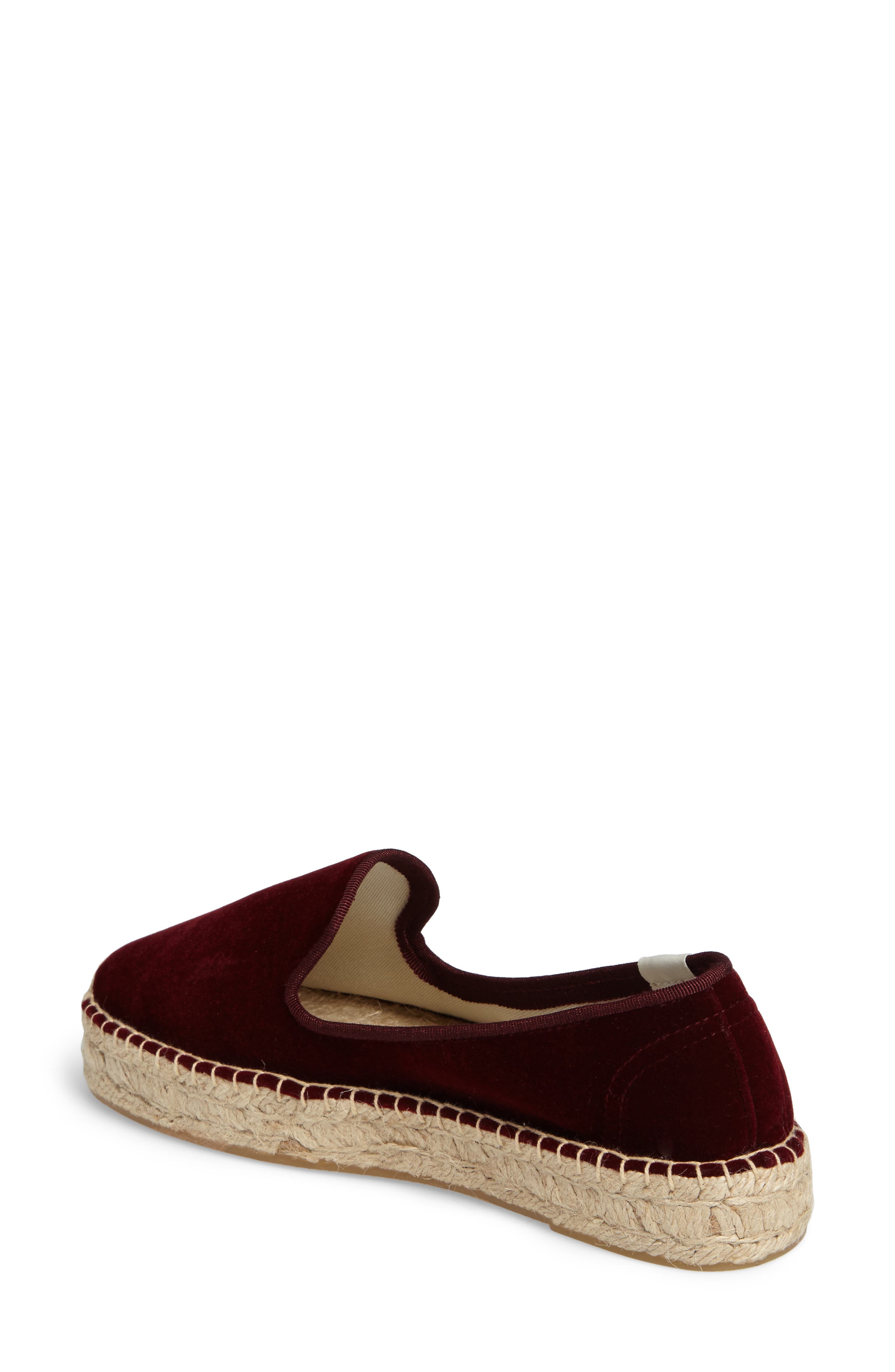 Soludos Velvet Smoking Slipper Espadrille, Alternate, color, 
