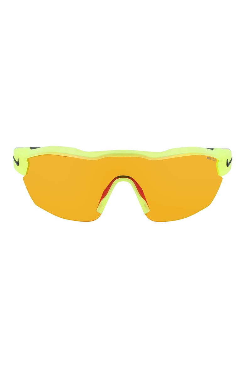 Show X3 Elite 61mm Wraparound Sunglasses, Main, color, MATTE VOLT/ RED