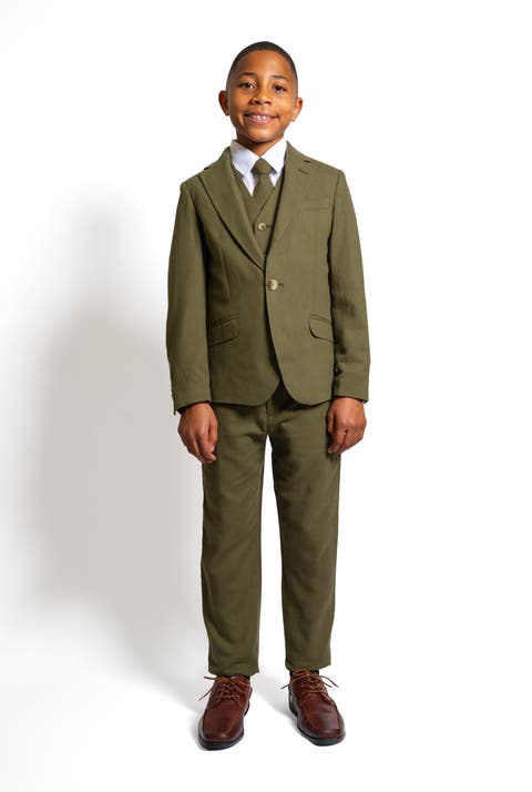 Kids' Oasis 5-Piece Slim Fit Linen Suit (Baby, Toddler, Little Kid & Big Kid)