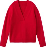 MANGO Rib Trim V-Neck Sweater