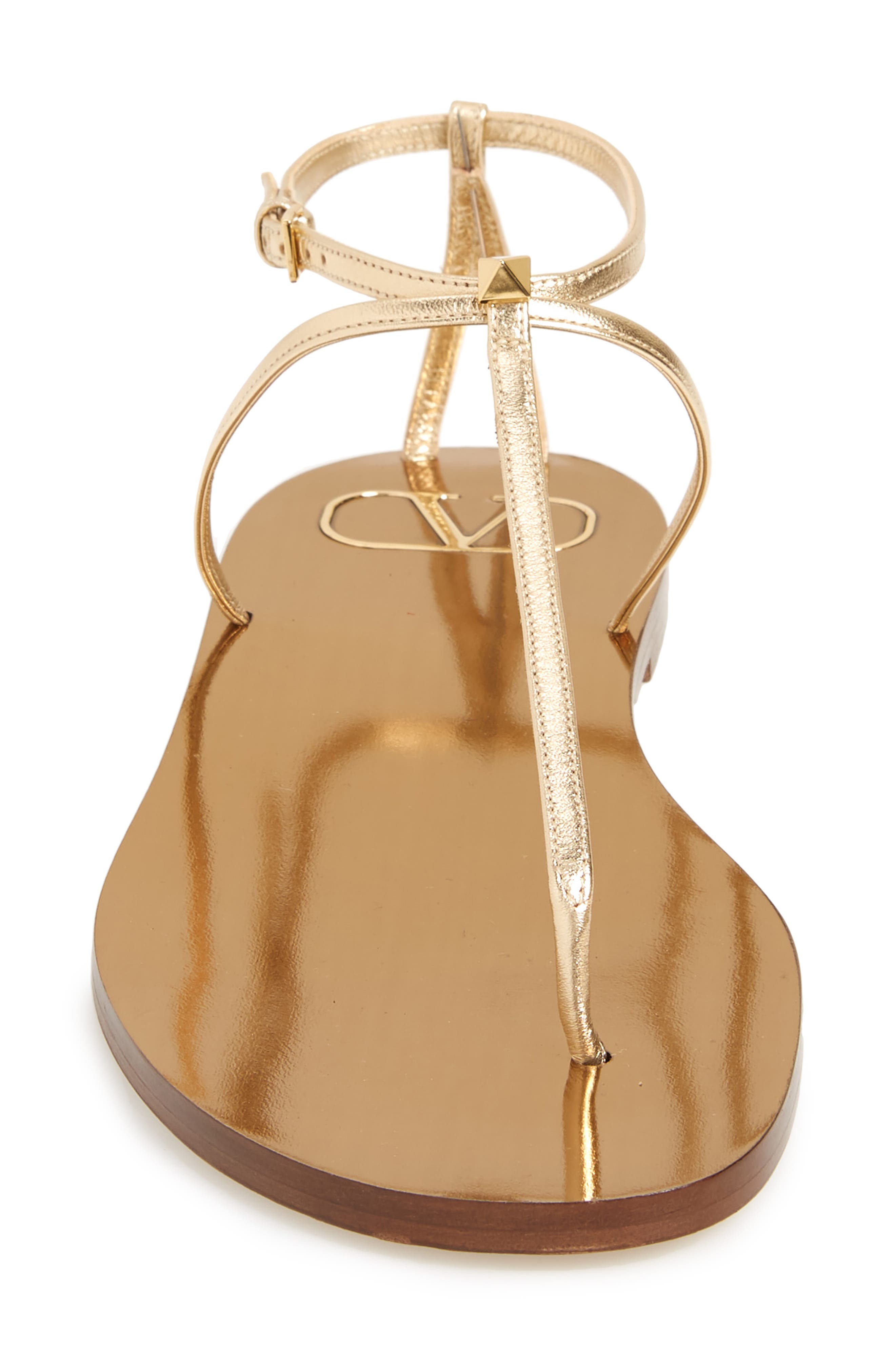 Valentino Garavani Rockstud T-Strap Sandal, Alternate, color, 