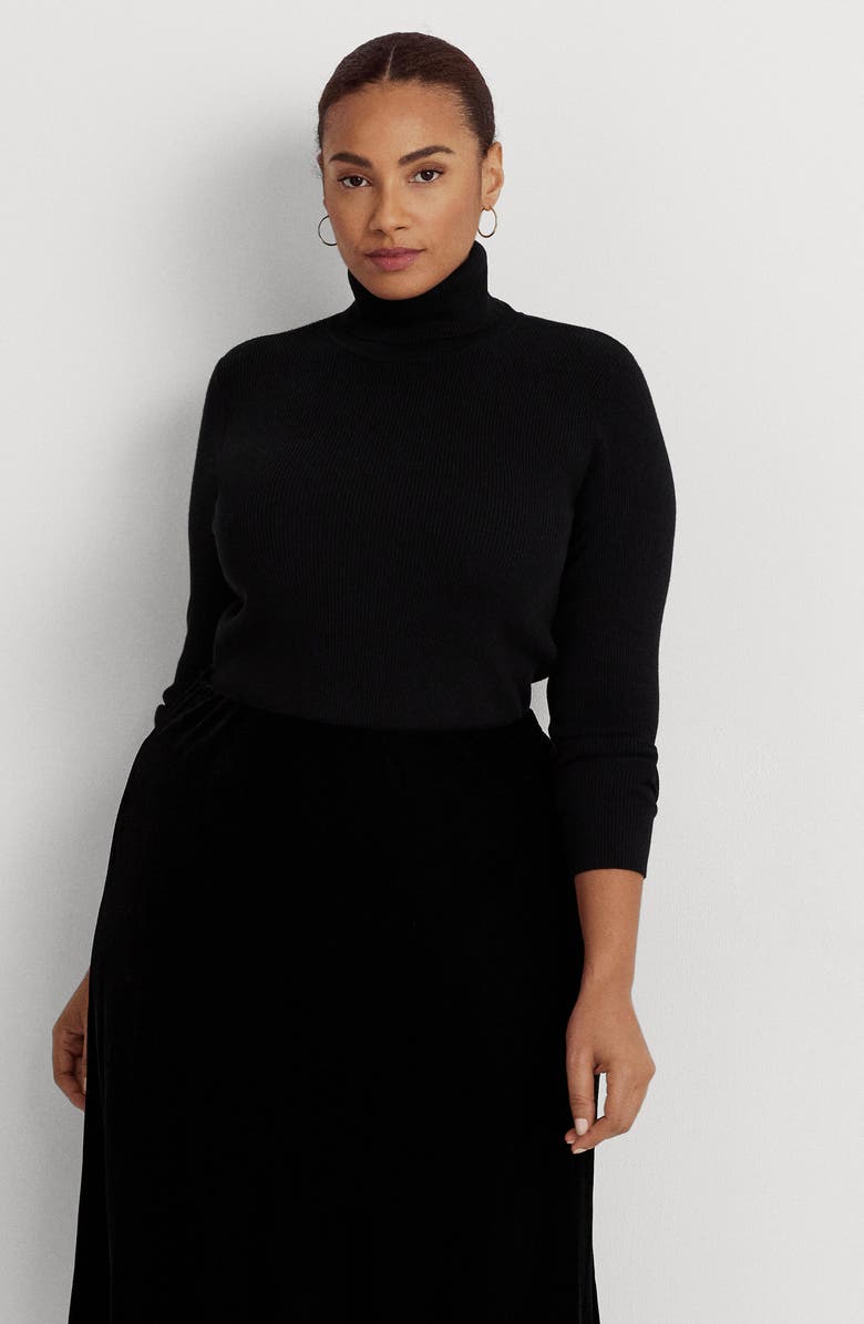 Lauren Ralph Lauren Ribbed Turtleneck Sweater, Alternate, color, 