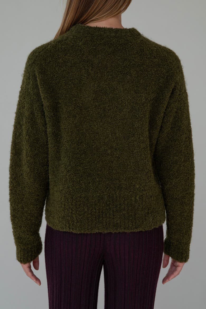 Belle Boucle Pullover, Alternate, color, HUNTER