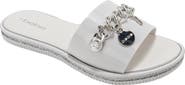 bebe Chain Charm Slide Sandal