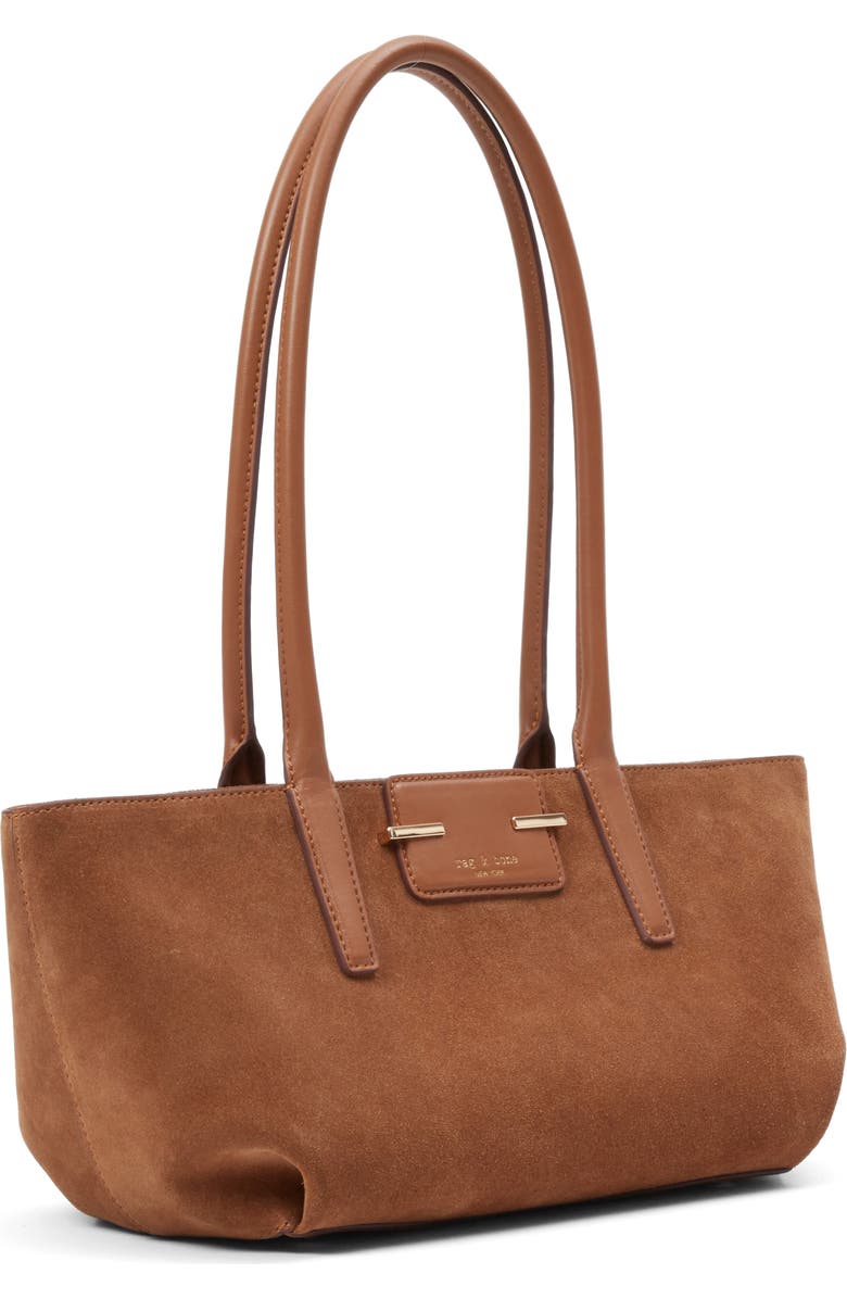 rag & bone Realm Suede Satchel, Alternate, color, Golden Brown