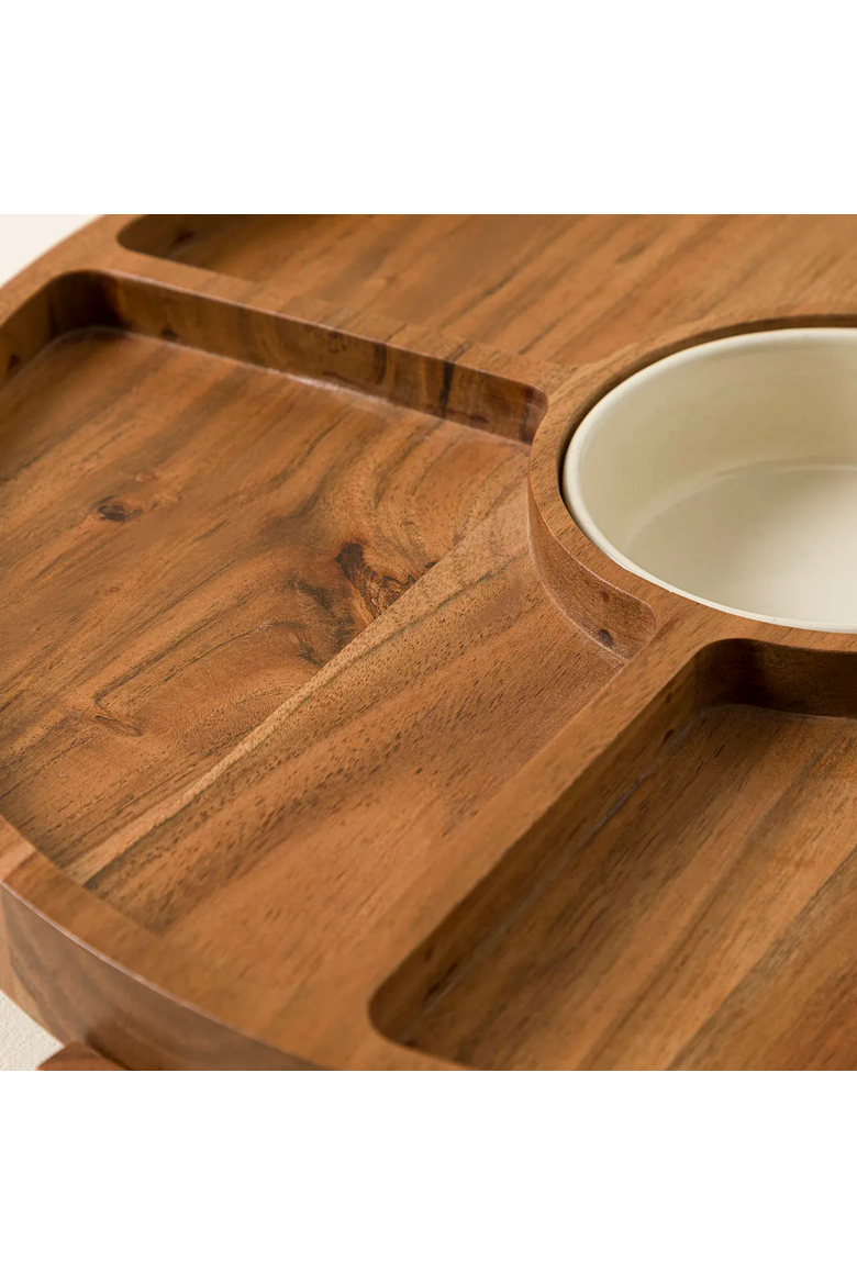 Flip & Dip Double-Sided Serving Board, Alternate, color, Acacia Wood
