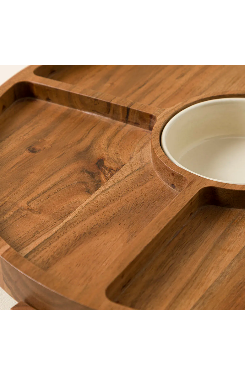 Uncommon Goods Flip & Dip Double-Sided Serving Board, Alternate, color, Acacia Wood