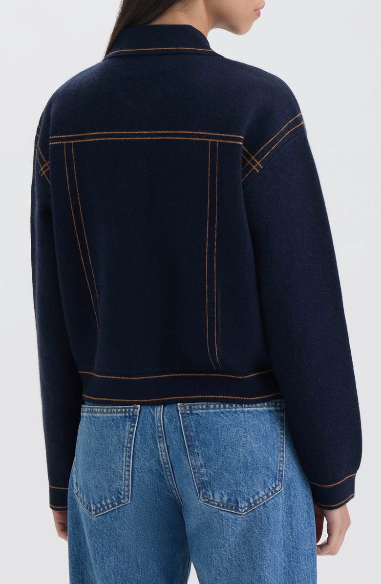 NVLT Sweater Jacket, Alternate, color, Navy